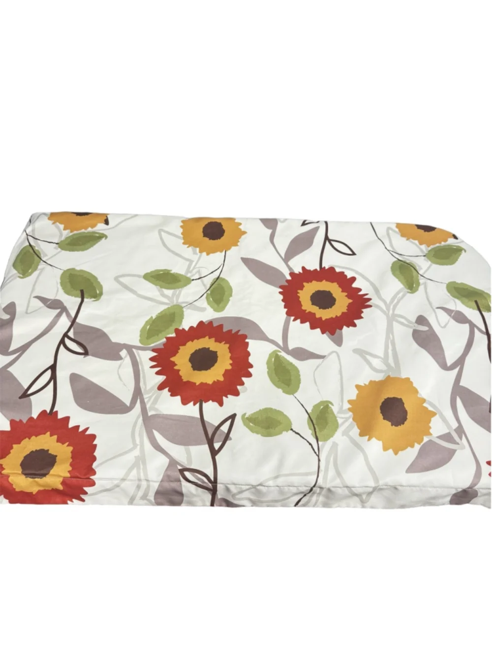 livingQUARTERS LOFT king Floral White Orange Gold Sunflowers Pillow Shams 20x36